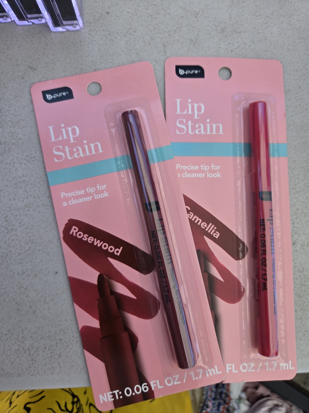 b.pure Lip Stain - Rosewood & Camellia (Pink Packaging)